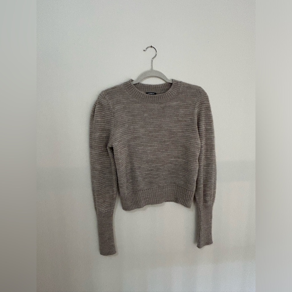 Express sweater. Slightly cropped. Fun sleeve.